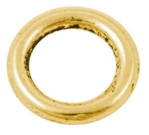 Lot de 25 anneaux ronds lisses couleur or antique-12mm